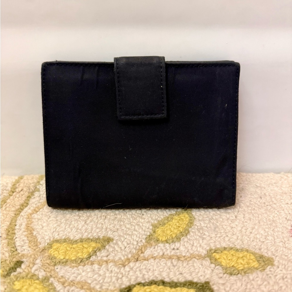 PRADA Unisex Tessuto Trifold Black Nylon Compact Wallet - Picture 2 of 16